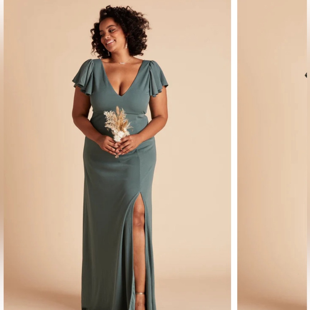 Buddy Grey Hannah Crepe Dress Curve - Sea Glass Size Curve 1X 💚